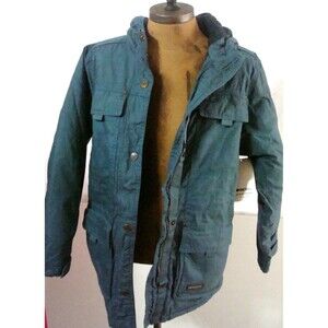 NWT Berne Blue Womens Small Softstone Duck Barn Coat Hood Durable Insulated New
